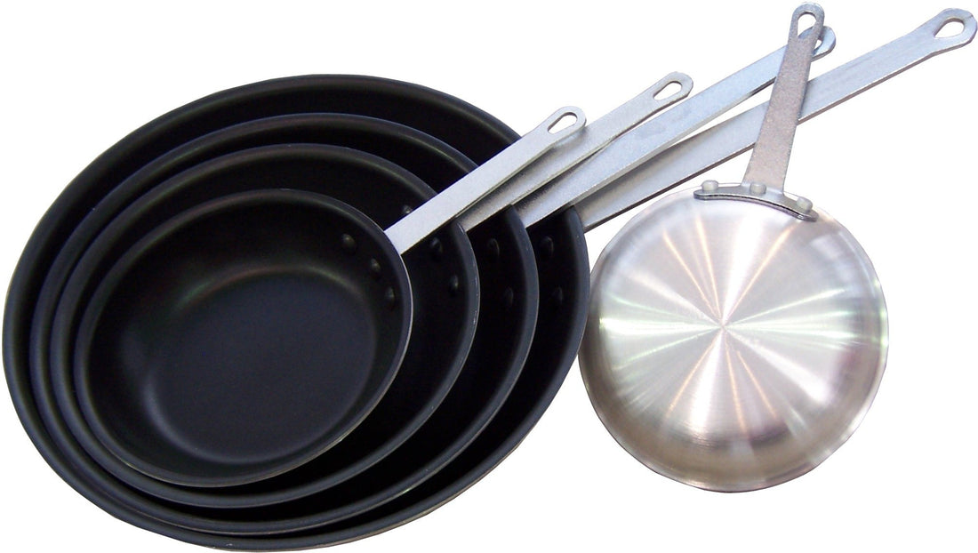 Omcan - 12" Eclipse Finish Commercial Grade Aluminum Fry Pan, Pack of 3 - 43337