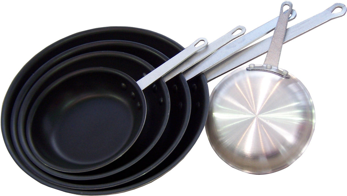 Omcan - 12" Eclipse Finish Commercial Grade Aluminum Fry Pan, Pack of 3 - 43337