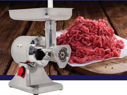 Omcan - #12 European Stainless Steel Meat Grinder 1.0 HP - 11051