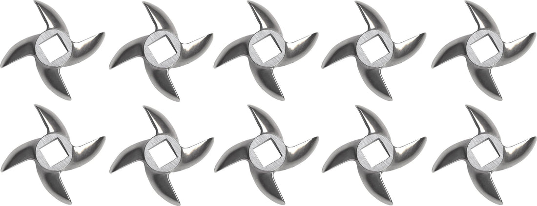 Omcan - #12 European-Style Meat Grinder Knife, Pack of 10 - 11077