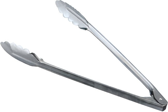 Omcan - 12" Extra Heavy-Weight Stainless Steel Coiled Spring Utility Tong, Pack of 30 - 80794