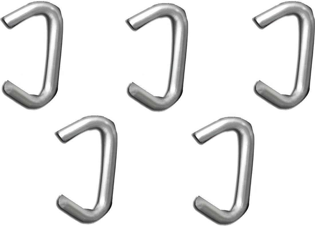 Omcan - 1/2” Galvanized Blunt Hog Rings, Pack of 4 - 19764