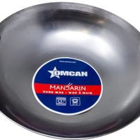 Omcan - 12" Iron Double Ear Mandarin Wok, Pack of 5 - 47866