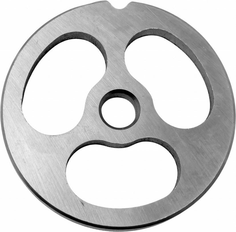 Omcan - #12 Kidney Plate 3 Holes, One Notch, Without Hub for Meat Grinder, Pack of 10 - 47757