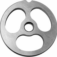 Omcan - #12 Kidney Plate 3 Holes, One Notch, Without Hub for Meat Grinder, Pack of 10 - 47757