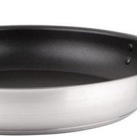 Omcan - 12" Non-stick Stainless Steel Fry Pan with Help Handle, Pack of 2 - 85274