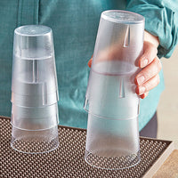 Omcan - 12 Oz Clear Pebbled Tumbler (355 ml), Pack of 100 - 80340