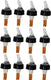 Omcan - 1/2 Oz Clear Spout With Orange Tail Measured Liquor Pourer with Collar, Pack of 48 - 80877