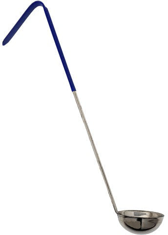 Omcan - 12 Oz One-Piece Stainless Steel Ladle with Grey Handle, Pack of 16 - 80767