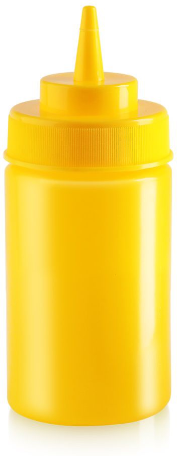 Omcan - 12 Oz Yellow BPA Free Condiment Squeeze Bottle, Pack of 40 - 48105
