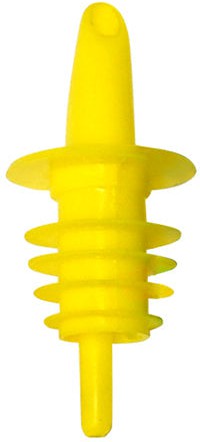Omcan - 12 PCs Yellow Economy Free-Flow Pourer, Pack of 40 - 80857