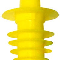 Omcan - 12 PCs Yellow Economy Free-Flow Pourer, Pack of 40 - 80857