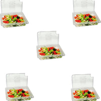 Omcan - 1/2 Polycarbonate Clear Flip Lid with Gap, Pack of 5 - 43639