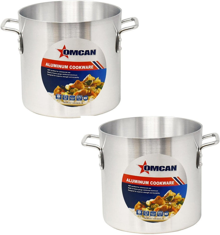 Omcan - 12 QT Aluminium Stock Pot, Pack of 2 - 43367