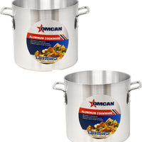 Omcan - 12 QT Aluminium Stock Pot, Pack of 2 - 43367