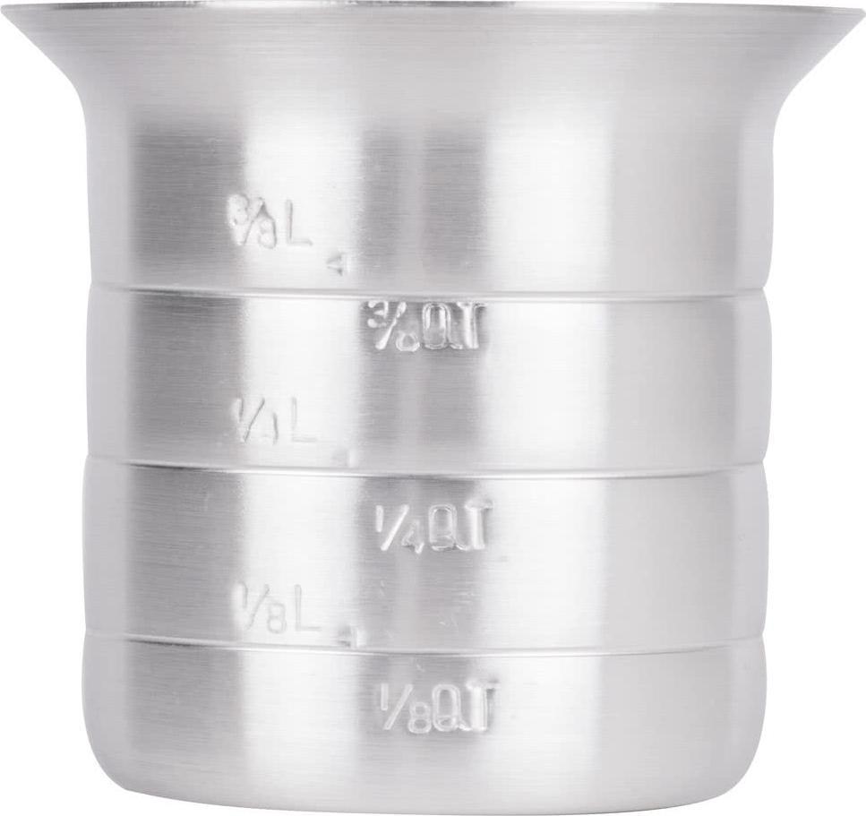 Omcan - 1/2 QT Aluminum Liquid Measure (480 ml), Pack of 20 - 80400