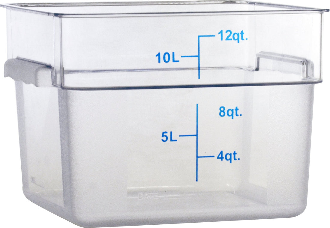 Omcan - 12 QT Clear Square Food Storage Container, Pack of 10 - 80167