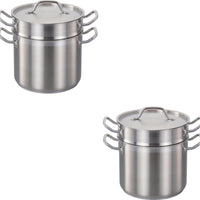 Omcan - 12 QT Double Boiler 3 Piece Pack, Pack of 2 - 80246