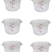 Omcan - 12 QT Polycarbonate Round Food Storage Container, Pack of 4 - 80178