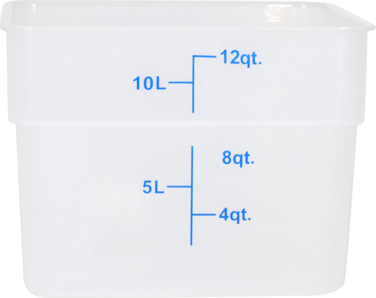Omcan - 12 QT Translucent Square Food Storage Container, Pack of 10 - 80199