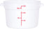 Omcan - 12 QT White Polypropylene Round Food Storage Container, Pack of 10 - 80234