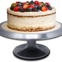 Omcan - 12″ Revolving Cake Non-Slip Base Turntable/Stand, Pack of 3 - 48175