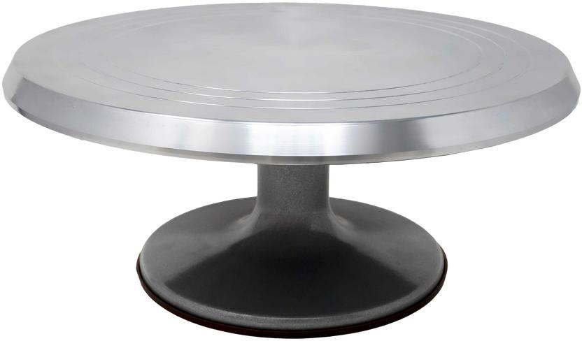 Omcan - 12″ Revolving Cake Non-Slip Base Turntable/Stand, Pack of 3 - 48175