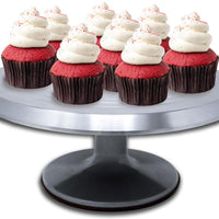 Omcan - 12″ Revolving Cake Non-Slip Base Turntable/Stand, Pack of 36 - 48175