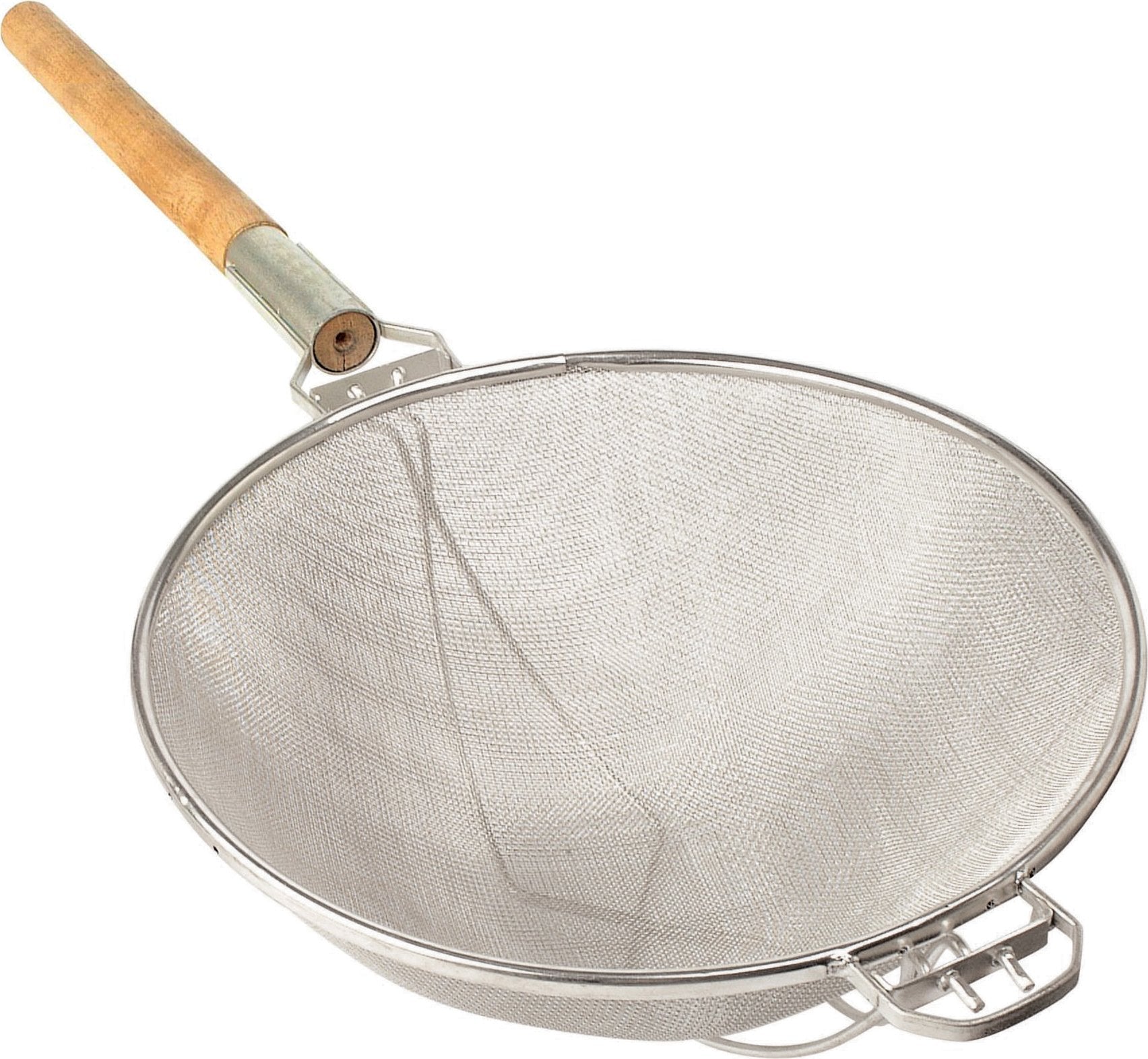 Omcan - 12" Round Handle Reinforced Double Mesh Strainer (305 mm), 5/cs - 80368