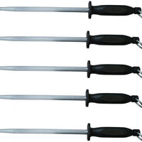 Omcan - 12" Round Sharpening Steel, Pack of 5 - 13904