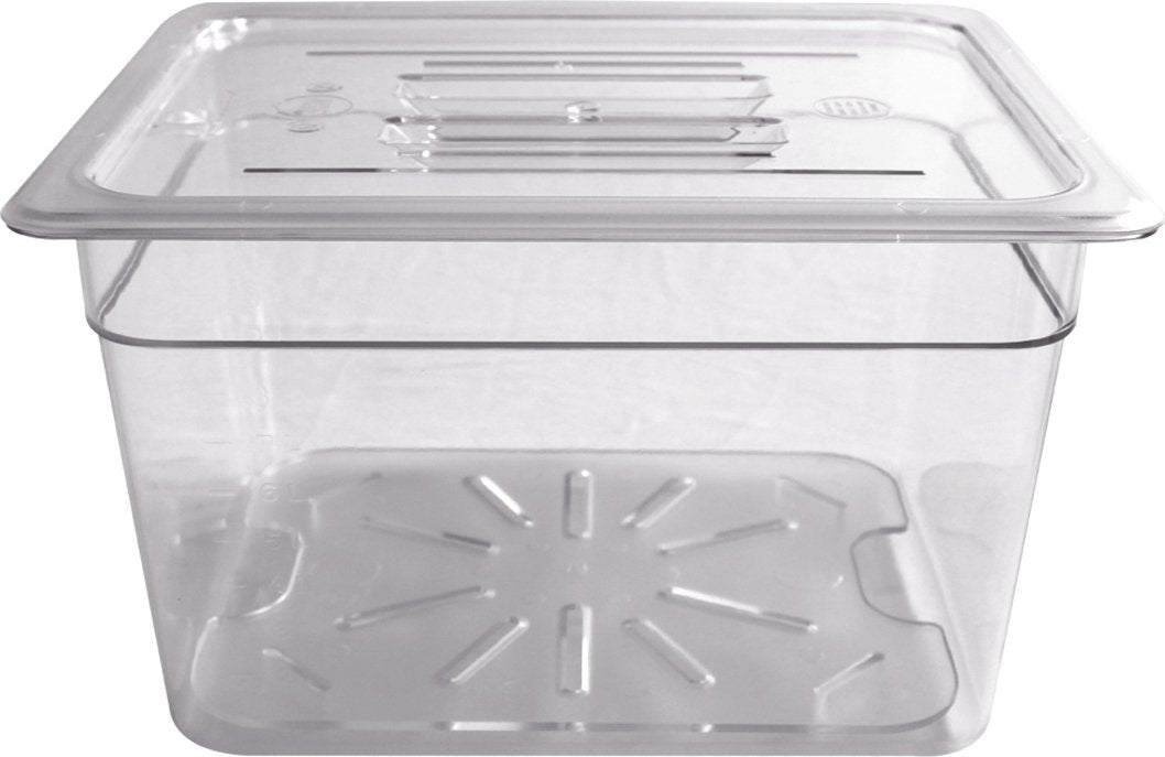 Omcan - 1/2 Size 8" Deep Clear Food Pan, Pack of 5 - 80075