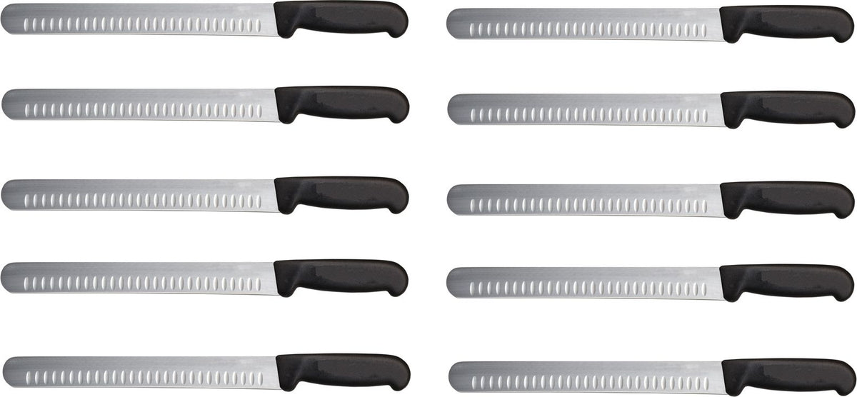 Omcan - 12” Slicer Knife with Straight G-Edge Blade, Pack of 5 - 12713