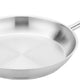 Omcan - 12” Stainless Steel Fry Pan with Helper Handle, 4/cs - 80449