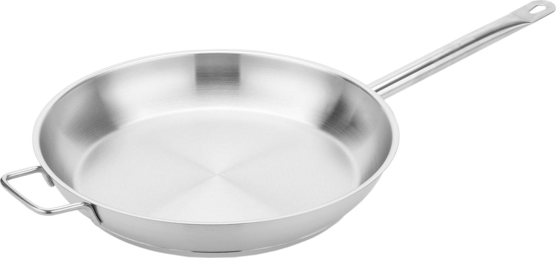 Omcan - 12” Stainless Steel Fry Pan with Helper Handle, Pack of 2 - 80449