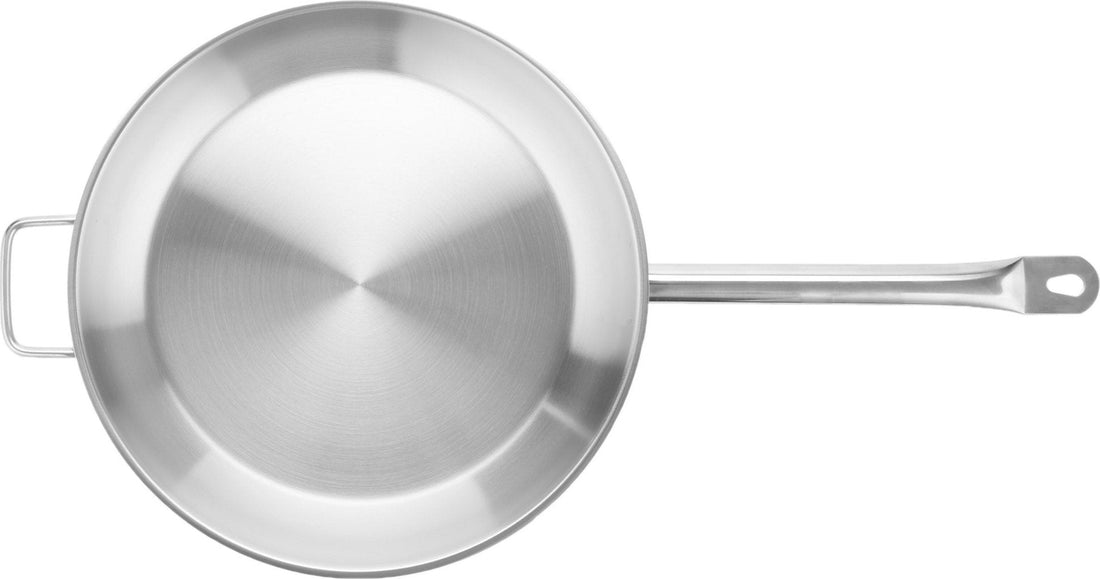 Omcan - 12” Stainless Steel Fry Pan with Helper Handle, Pack of 2 - 80449