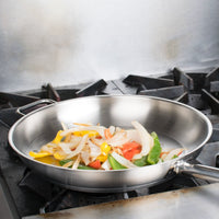 Omcan - 12” Stainless Steel Fry Pan with Helper Handle, Pack of 2 - 80449