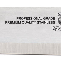 Omcan - 12” Straight Slicer Knife with Blue Polypropylene Handle, Pack of 10 - 12543