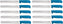Omcan - 12” Straight Slicer Knife with Blue Polypropylene Handle, Pack of 5 - 12543