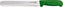 Omcan - 12” Straight Slicer Knife with Green Polypropylene Handle, Pack of 5 - 12547