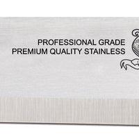 Omcan - 12” Straight Slicer Knife with Red Polypropylene Handle, Pack of 10 - 12553