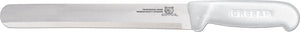 Omcan - 12” Straight Slicer Knife with White Polypropylene Handle, 10/cs - 12566