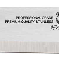 Omcan - 12” Straight Slicer Knife with White Polypropylene Handle, Pack of 10 - 12566