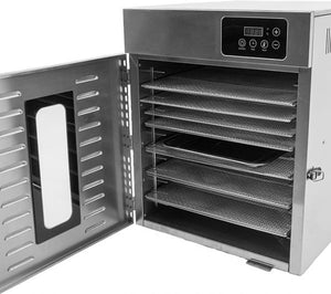 Omcan - 12 Trays Stainless Steel Food Dehydrator with Digital Control - CE-CN-0012-E