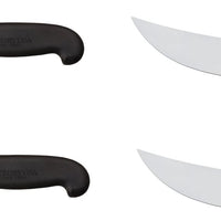 Omcan - 12” Victoria USA Steak Knife with Black Super Fiber Handle, Pack of 4 - 12866