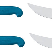 Omcan - 12” Victoria USA Steak Knife with Blue Super Fiber Handle, Pack of 2 - 23886