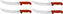Omcan - 12” Victoria USA Steak Knife with Red Super Fiber Handle, Pack of 2 - 23888