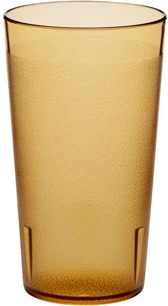 Omcan - 12 oz Amber Pebbled Tumbler (355 ml), Pack of 100 - 80338