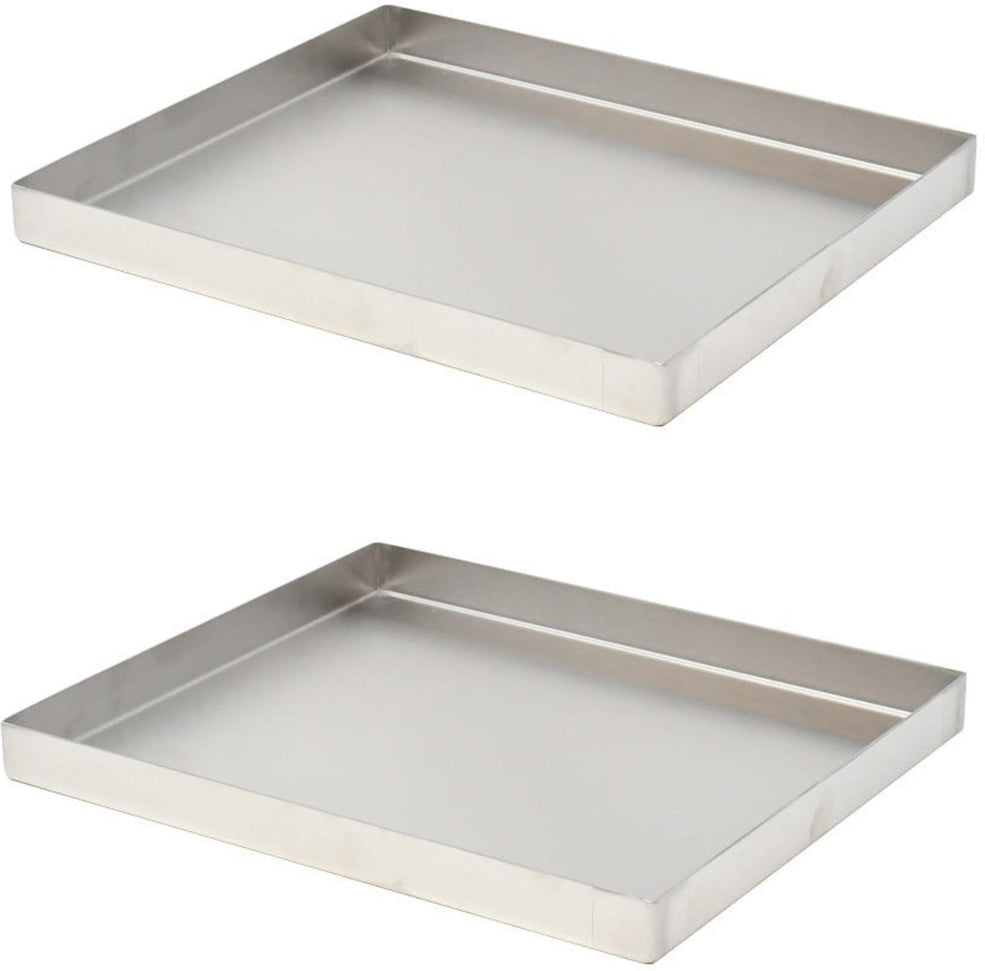 Omcan - 12″ x 10″ x 1″ Stainless Steel Pan, Pack of 2 - 44123