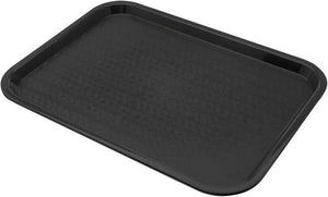 Omcan - 12" x 16" Black Food Tray (305 mm x 406 mm), 25/cs - 80096