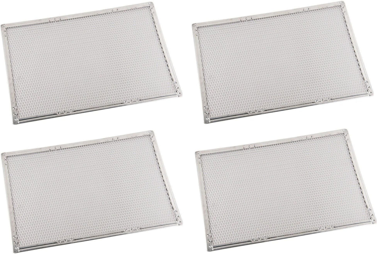 Omcan - 12" x 16" Heavy Duty Crimped Rectangular Pizza Screen, Pack of 5 - 13456